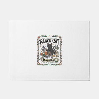 Black Cat Apothecary Cat Witchy Mystic Apothecary  Doormat
