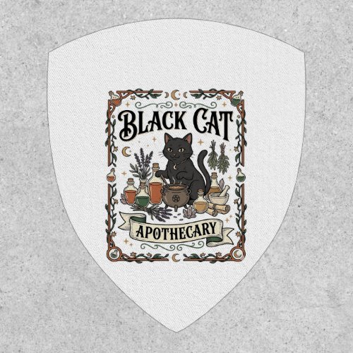 Black Cat Apothecary Cat Witchy Mystic Apothecary  Patch