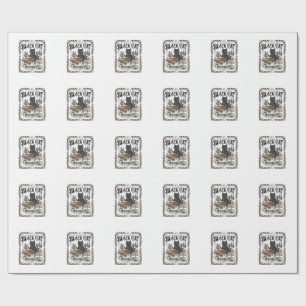 Black Cat Apothecary Cat Witchy Mystic Apothecary Wrapping Paper