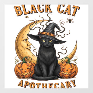 Black Cat Apothecary � Halloween Witchy Moon & Pum Wall Decal