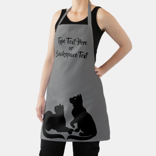 Black Cat Aprons Cat Lover Art Aprons