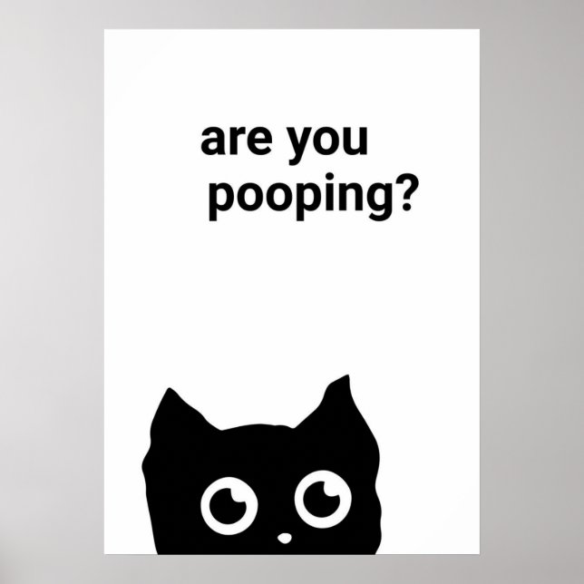 BLACK CAT ARE YOU POOPING POSTER (Front)