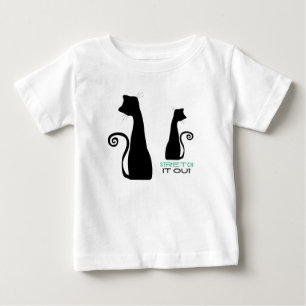 Black cat art baby T-Shirt