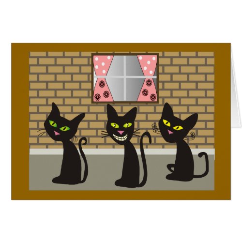 Black Cat Art Gifts We Three Amigos