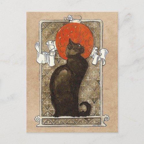 Black Cat _ Art Nouveau _ Theophile Steinlen Postc Postcard
