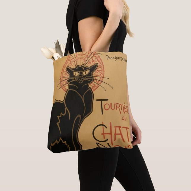 Black Cat Art Nouveau - Tote Bag (Close Up)