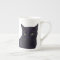 Black Cat Art Personalized Pet Name Bone China Mug