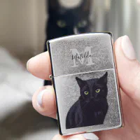 Black Cat Art Personalized Zippo Lighter