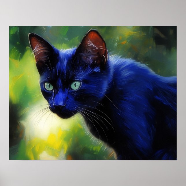 Black Cat Art Poster (Front)