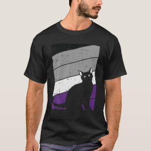 Black Cat Asexual Pride Kitten Lover LGBQ Proud Al T-Shirt
