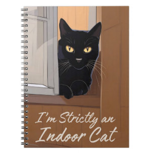 Black Cat at the Window Notebook