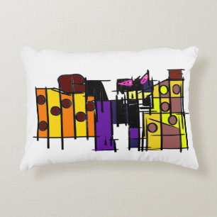 Black cat Autumn now Accent Pillow