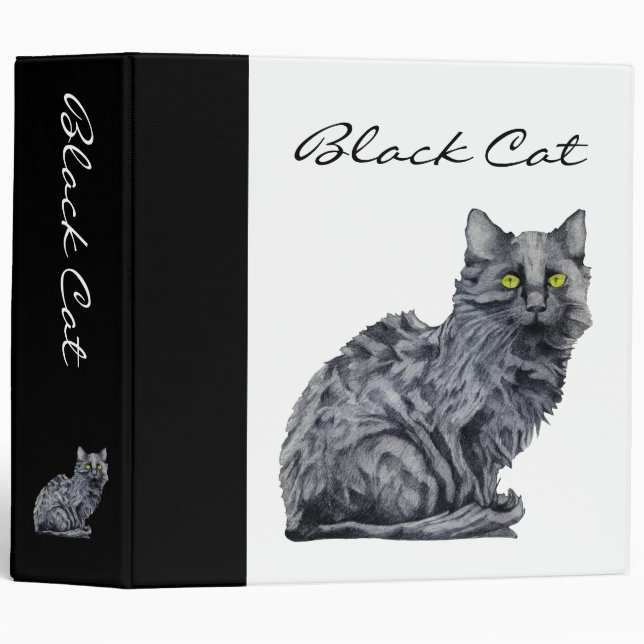 Black Cat Avery Binder (Front/Spine)