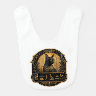 Black cat baby bib