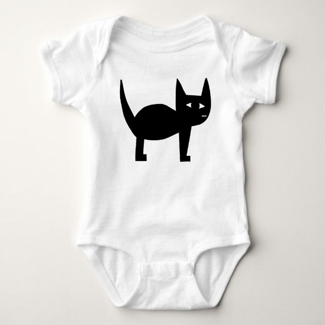 Black Cat Baby T-Shirt (Front)