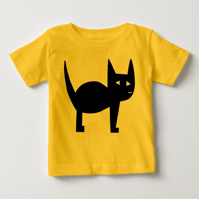 Black Cat Baby T-Shirt (Front)