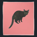 Black Cat Bandana<br><div class="desc">A black cat decorates this awesome bandana. A nice addition to your wardrobe or as an addition to your Halloween costume.</div>