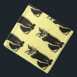 Black Cat Bandana<br><div class="desc">Black Cat Silhouette. Lonely cat. A Cat. Black Cat on a white background.</div>