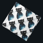 Black Cat Bandana<br><div class="desc">Blue Black Water Color Pin Sketch by Artist Nada Meeks . www.artistnadameeks.com</div>