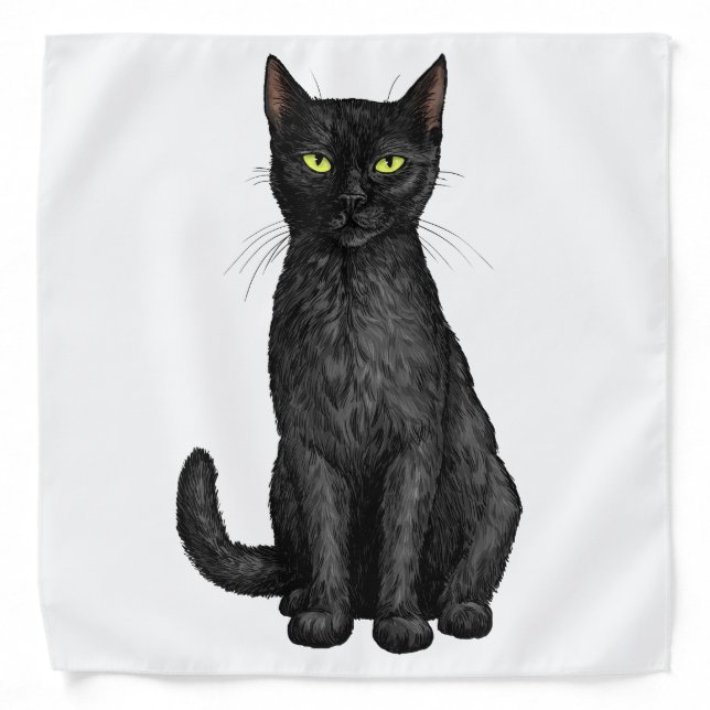 Black cat bandana (Front)