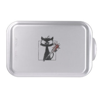 Black Cat Baseball Horror Halloween Cake Pan