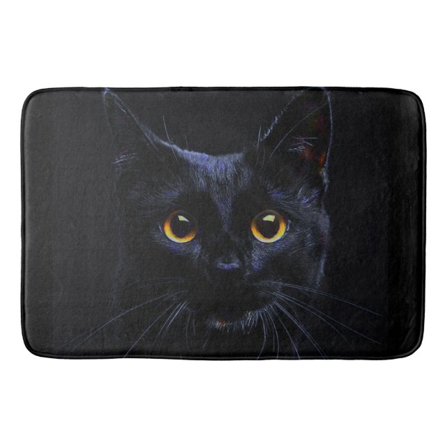 Black Cat Bath Mat (Front)