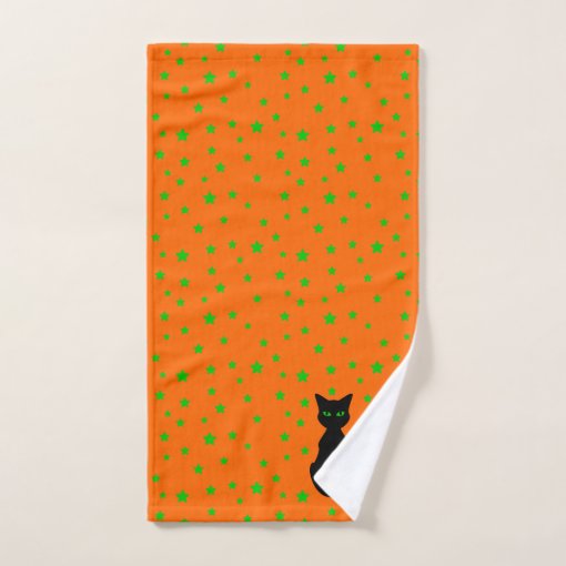 Black Cat Bath Towel Set | Zazzle