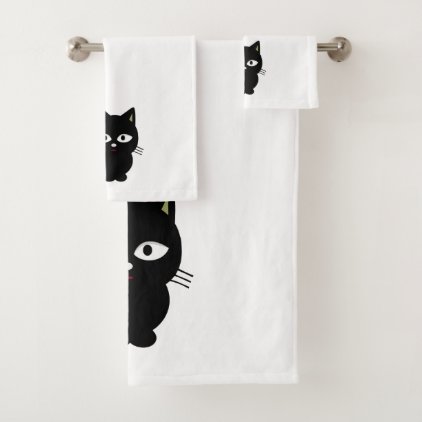 Black Cat - Bathroom Towel Set