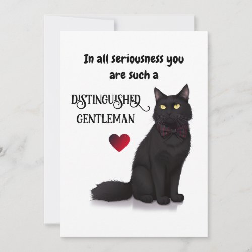 Black Cat Beautiful Best Dad Ever Fathers Day Card