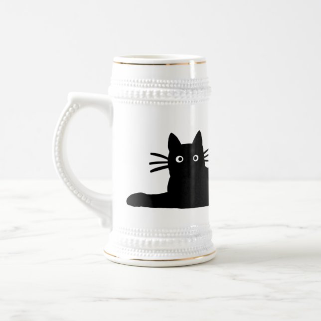 Black Cat Beer Stein (Left)