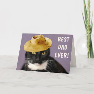 Black Cat Best Dad Ever Father's Day Card