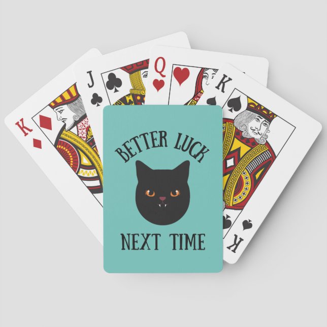 Black Cat Better Luck Next Time Poker Cards (Back)