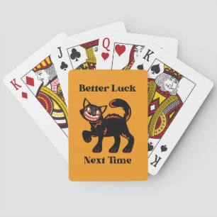 Black Cat Better Luck Next Time Poker Cards