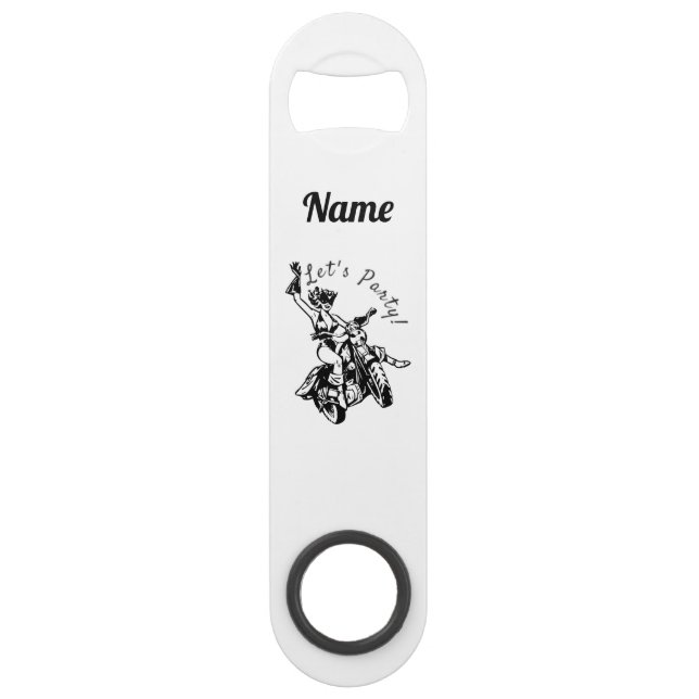 Black Cat Biker Babe Thunder_Cove Bar Key (Front)