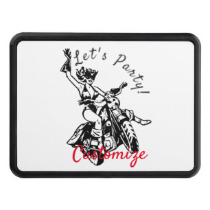 Black Cat Biker Babe Thunder_Cove Hitch Cover