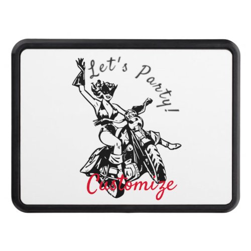 Black Cat Biker Babe Thunder_Cove Hitch Cover