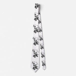 Black Cat Biker Babe Thunder_Cove Neck Tie