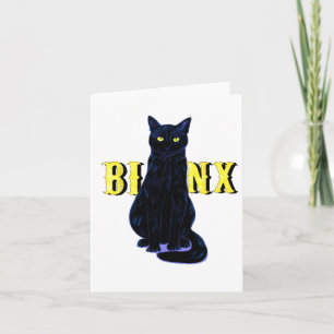 Black Cat Binx Halloween Gifts Party Card