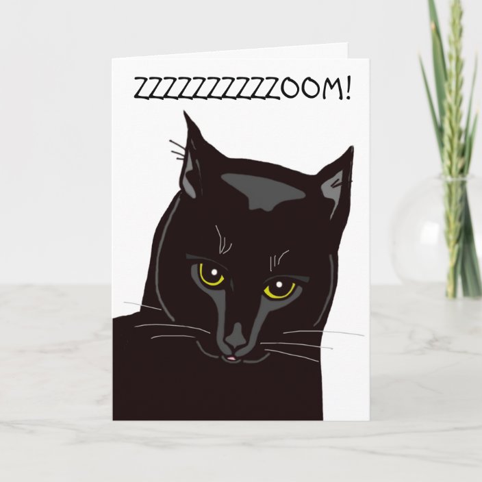 Black Cat Birthday Card | Zazzle.com
