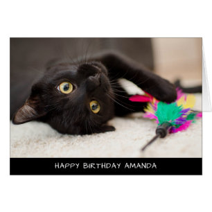 Black Cat Birthday Card