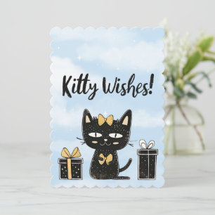 Black Cat Birthday Kitty Wishes