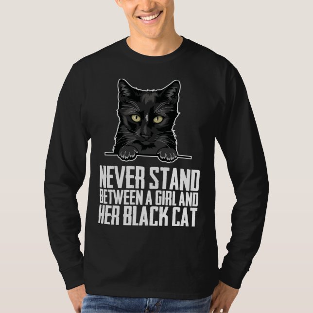 Black cat  Black cats  Black kitten T-Shirt (Front)