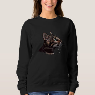 Black Cat Blue Eyes  Cats Sweatshirt