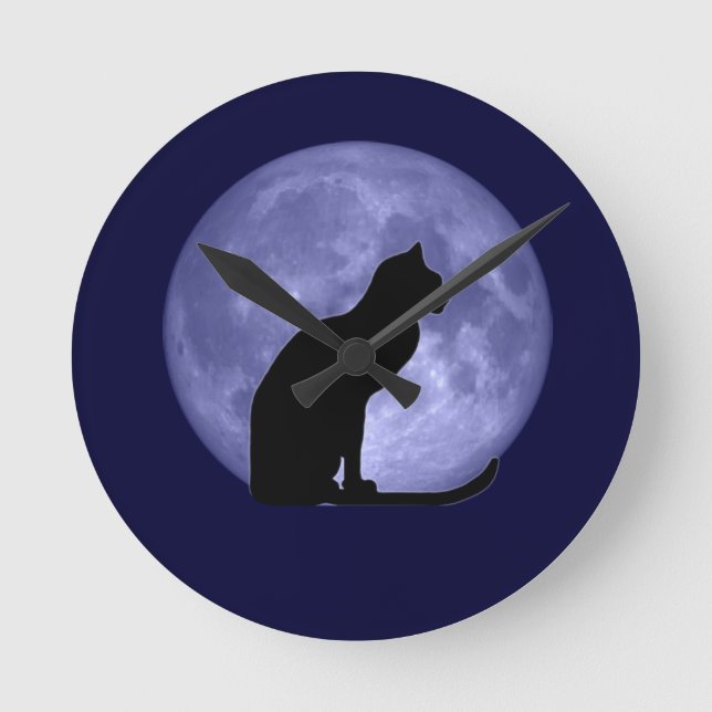 Black Cat Blue Moon clock (Front)