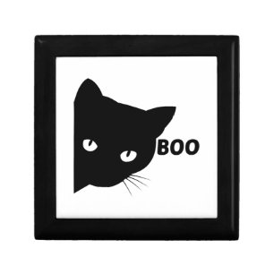 Black cat boo Halloween gift cats Box