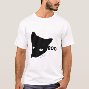 Black cat boo Halloween gift cats T-Shirt