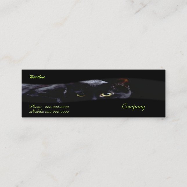 Black Cat Business Card (Front)