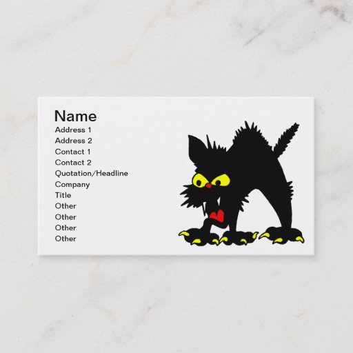 Customizable Black Cat Business Cards