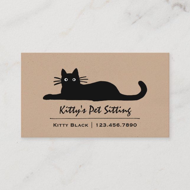 Black Cat Business Card (Front)