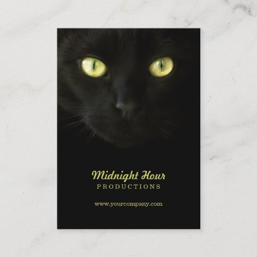 Customizable Black Cat business cards